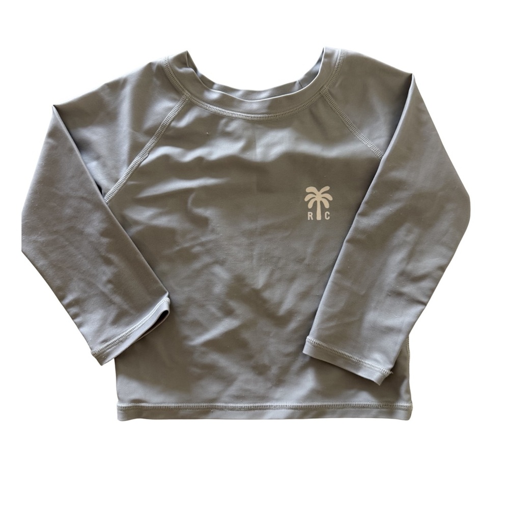 Rylee + Cru Gray Long Sleeve Tee with Palm Logo